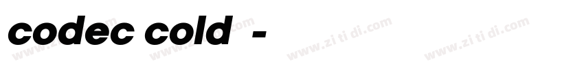codec cold字体字体转换